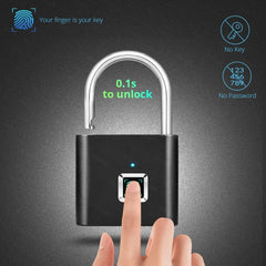 LockSmart™ - Rechargeable Fingerprint Padlock - DYLINOSHOP