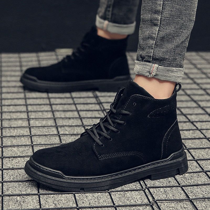 Men's Casual Shoes WS0317 Leather Motorcycle Ankle Boots dylinoshop