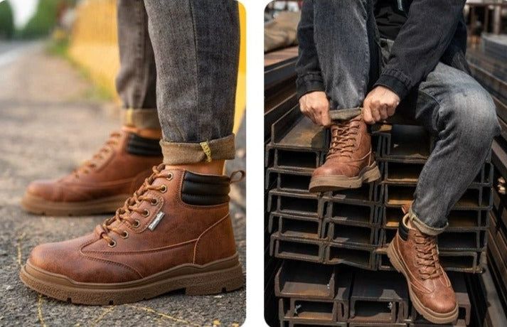 Men's Leather Casual Shoes For Men's MCSK31 Work Safety Boots dylinoshop