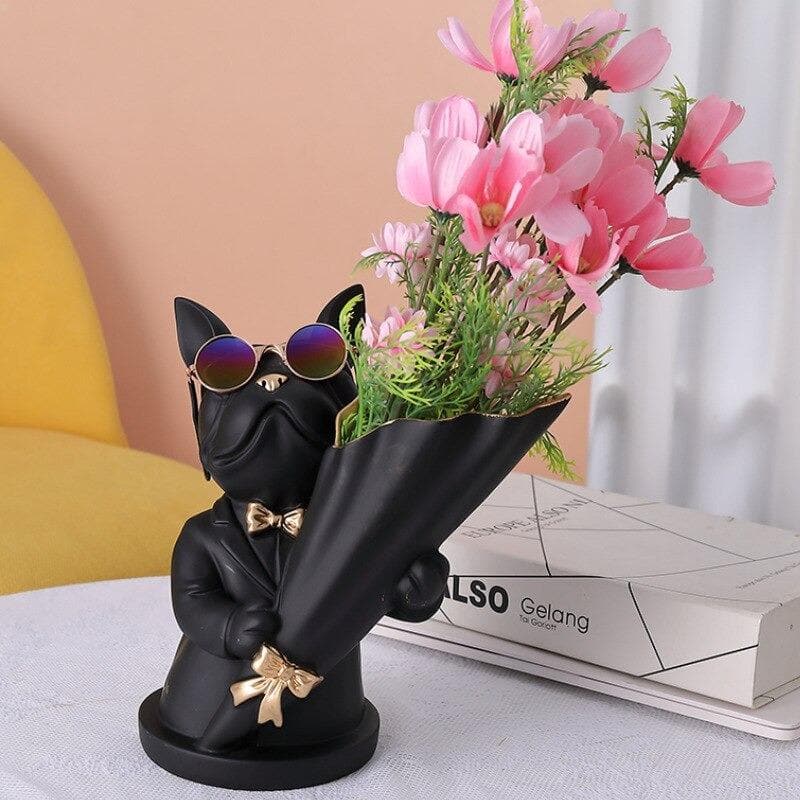 French Bulldog Flower Vase Feajoy