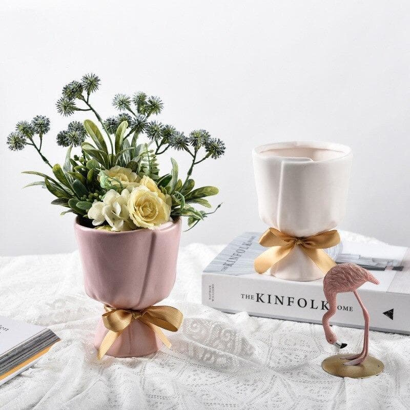 Mini Ceramic Bouquet Planter feajoy