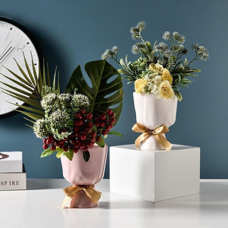 Mini Ceramic Bouquet Planter feajoy