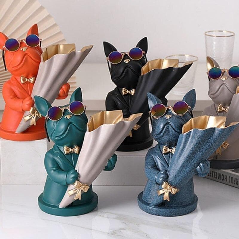 French Bulldog Flower Vase Feajoy