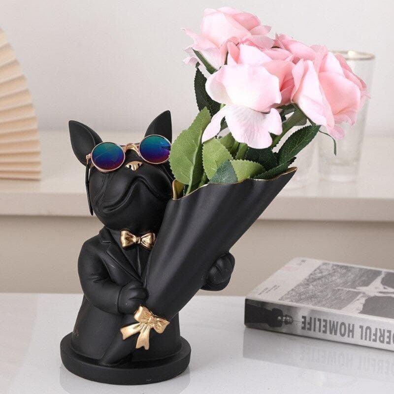 French Bulldog Flower Vase Feajoy