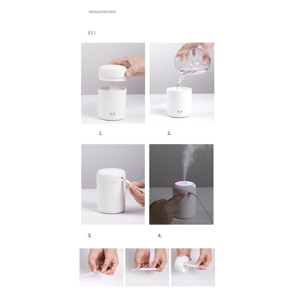 Portable Air Humidifier with LED DYLINOSHOP