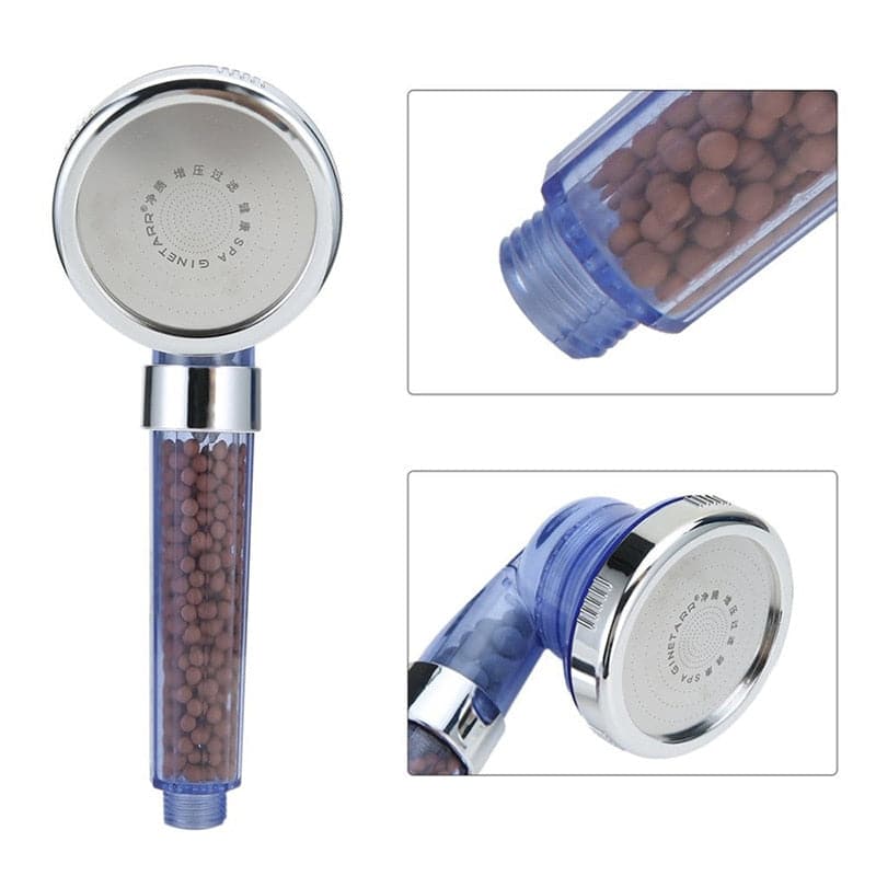 3-Function Adjustable Jetting Shower Head - High Pressure - Saving Water - Anion Filter SPA dylinoshop