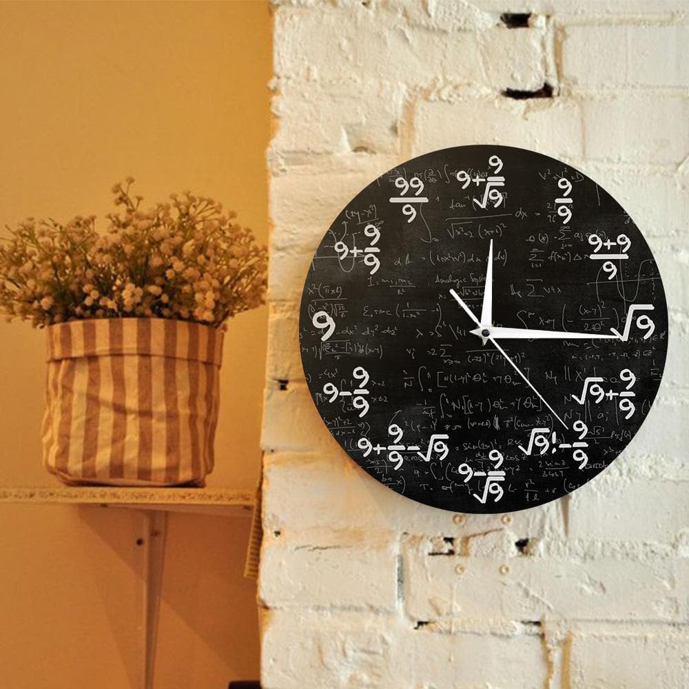 The 9s Math Wall Clock feajoy