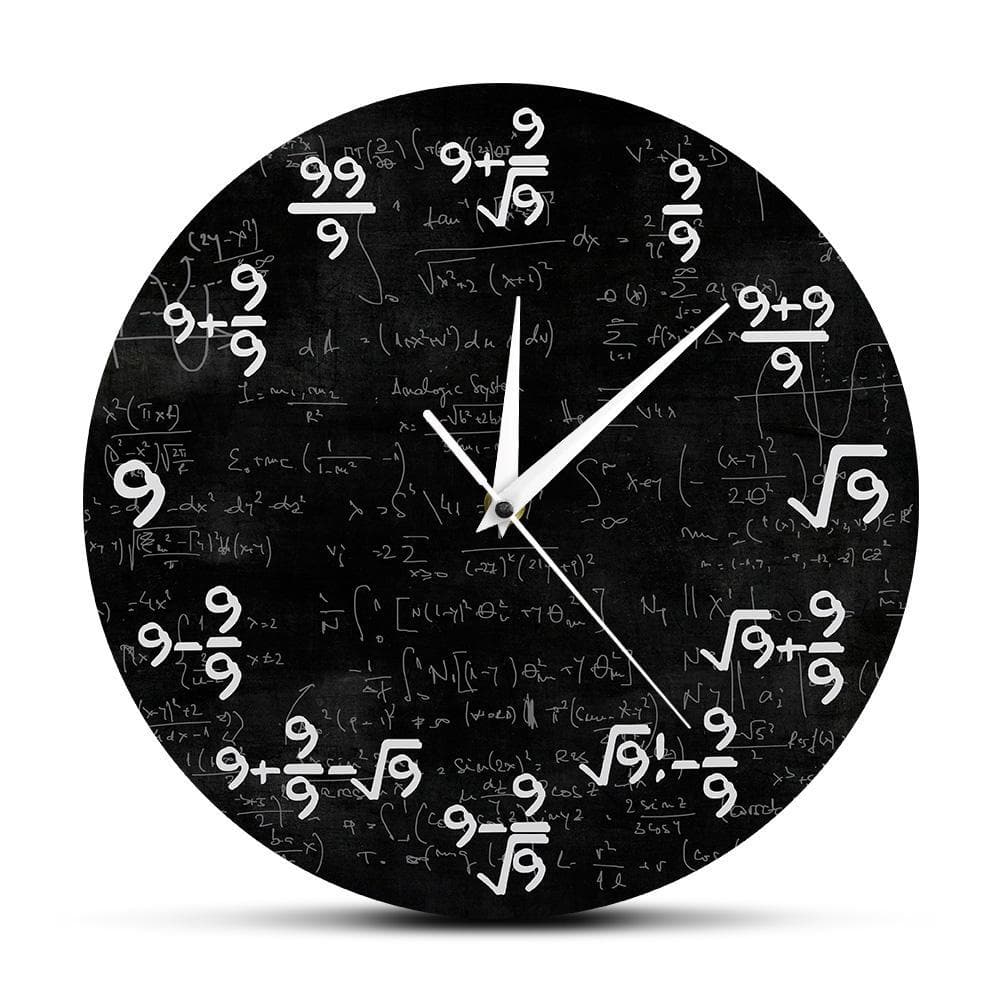 The 9s Math Wall Clock feajoy