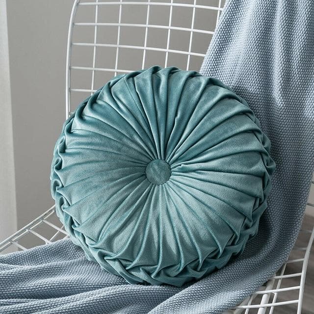 Round Tufted Velvet Cushion Feajoy