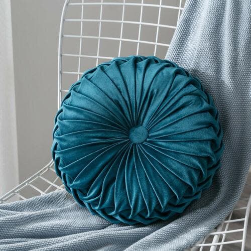 Round Tufted Velvet Cushion Feajoy