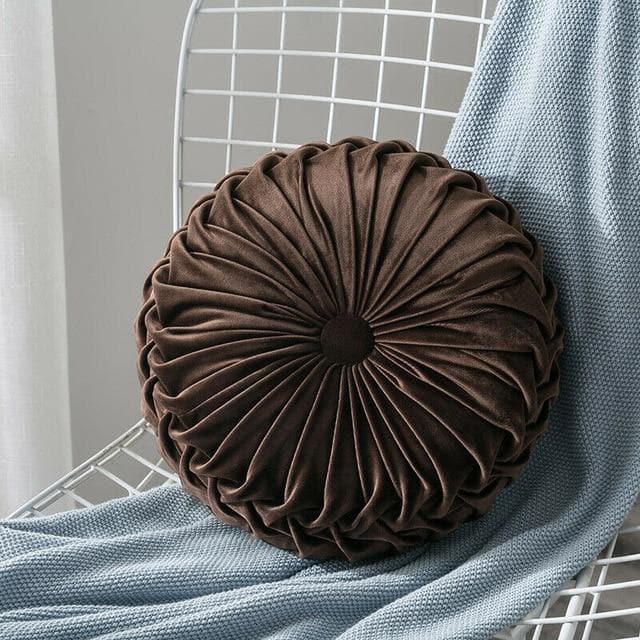 Round Tufted Velvet Cushion Feajoy