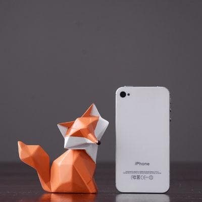 Geometric Orange Fox Feajoy