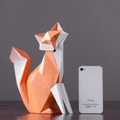 Geometric Orange Fox Feajoy