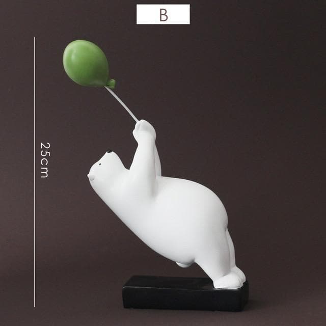 Balloon Flying Polar Bear dylinoshop