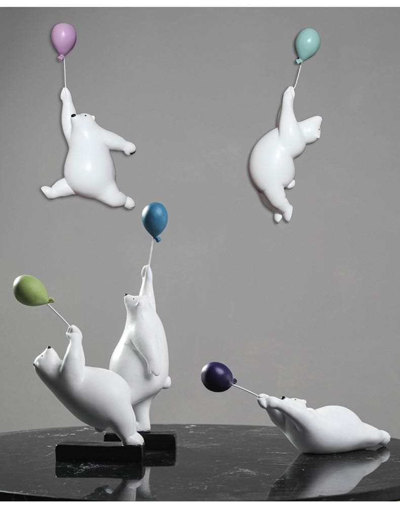 Balloon Flying Polar Bear dylinoshop