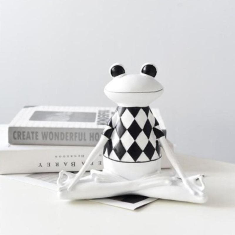 White Yoga/Meditation Frog Feajoy