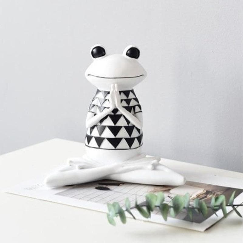 White Yoga/Meditation Frog Feajoy