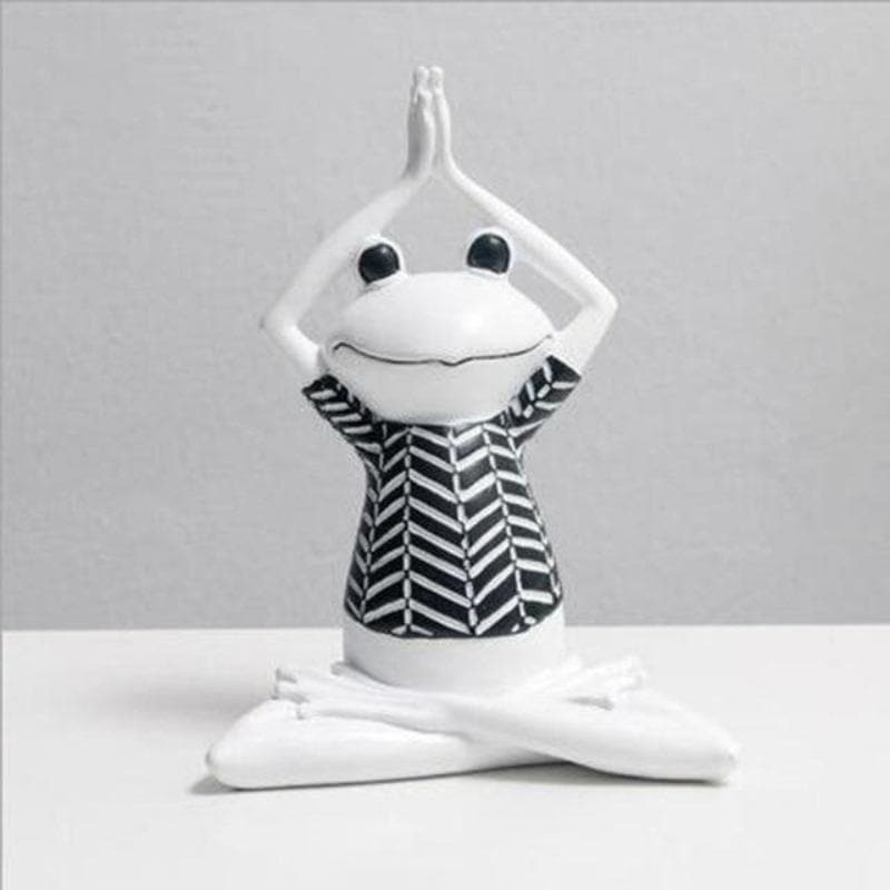 White Yoga/Meditation Frog Feajoy