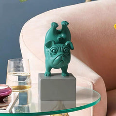 Yoga Bulldog Sculpture Feajoy