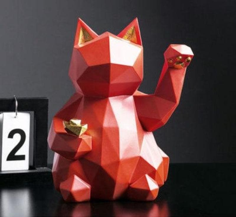 Geometric Lucky Cat Feajoy