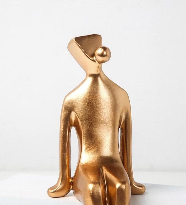 Abstract Golden Human Sitting dylinoshop