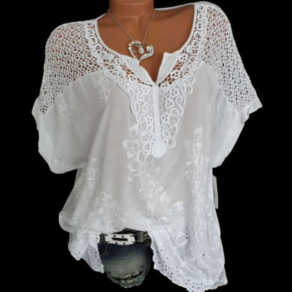 Women Short Sleeve Blouses dylinoshop