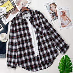 Women Long Sleeve Plaid Shirts dylinoshop