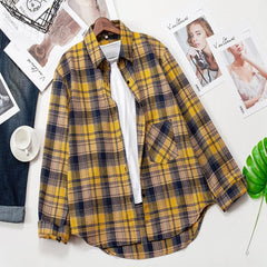 Women Long Sleeve Plaid Shirts dylinoshop