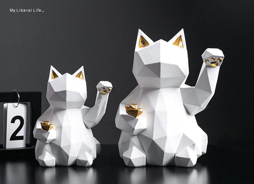 Geometric Lucky Cat Feajoy