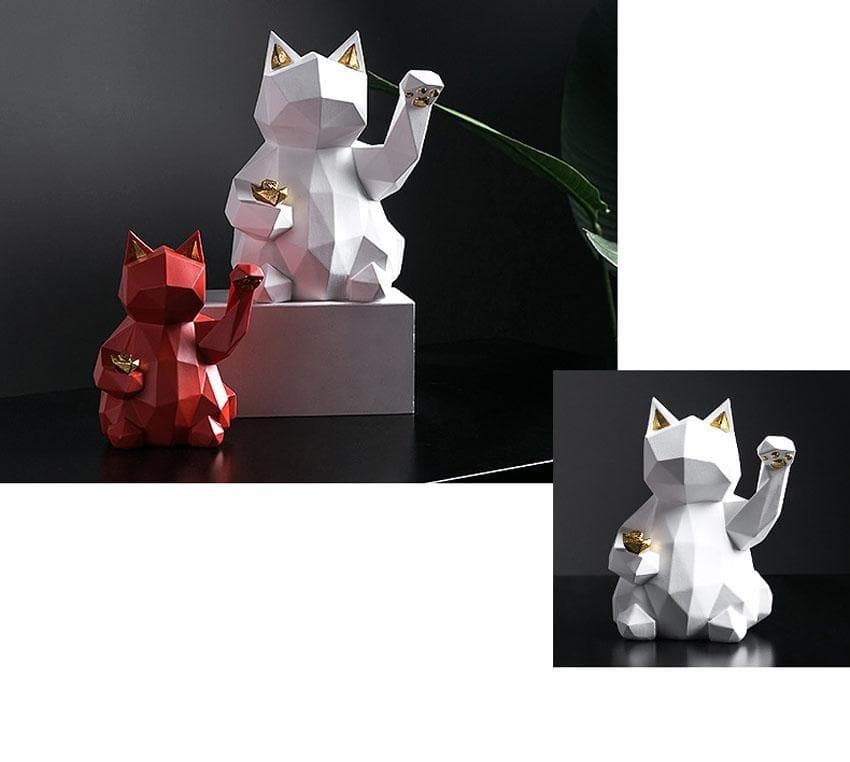 Geometric Lucky Cat Feajoy