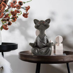 Zen Cat Sculpture feajoy