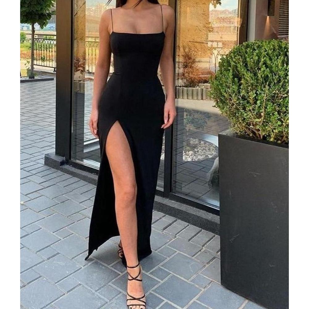 Women Elegant Sleeveless Slit Maxi Dress dylinoshop