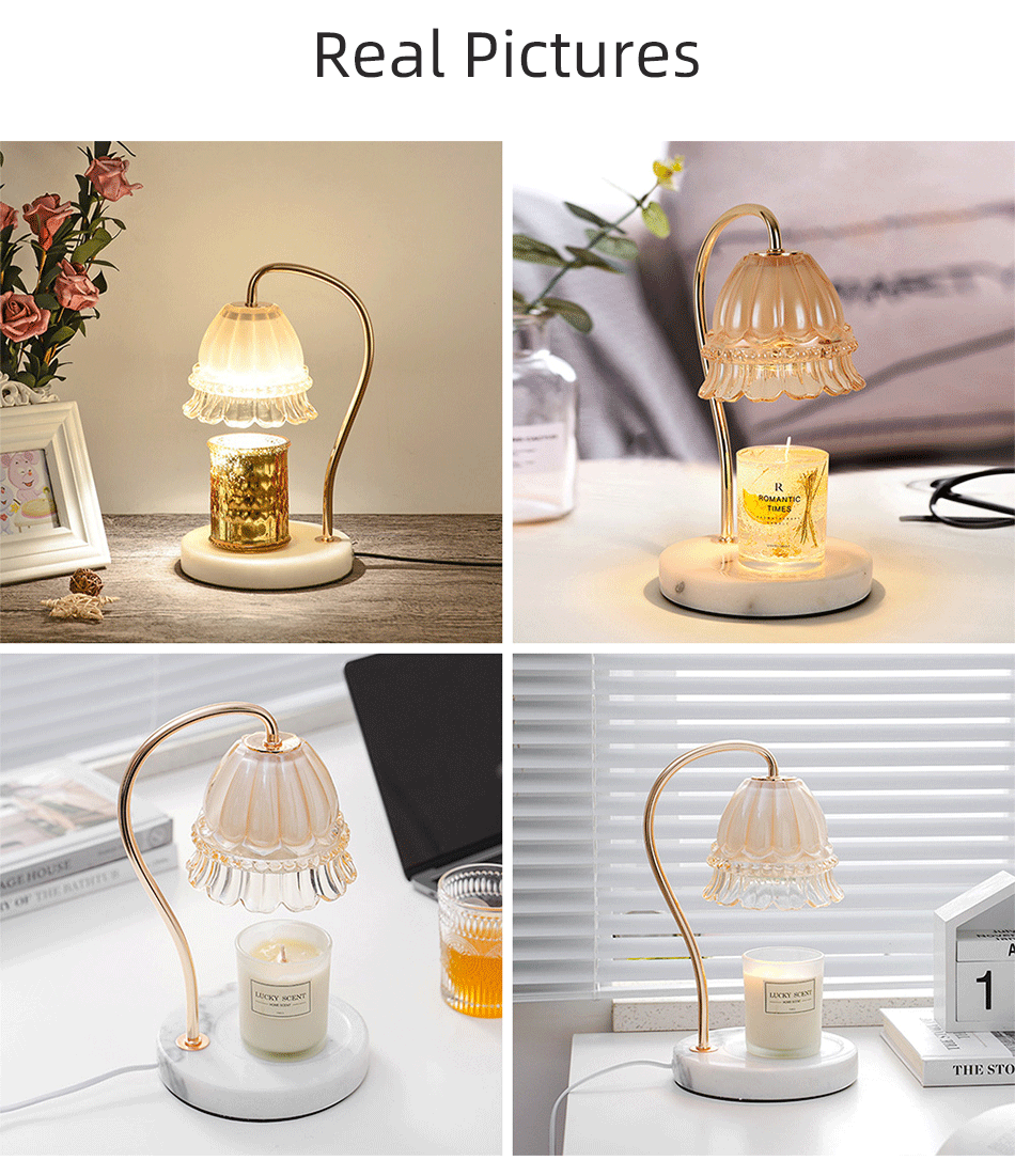 Electric Candle Warmer Atmosphere Lamp With Marble Base dylinoshop