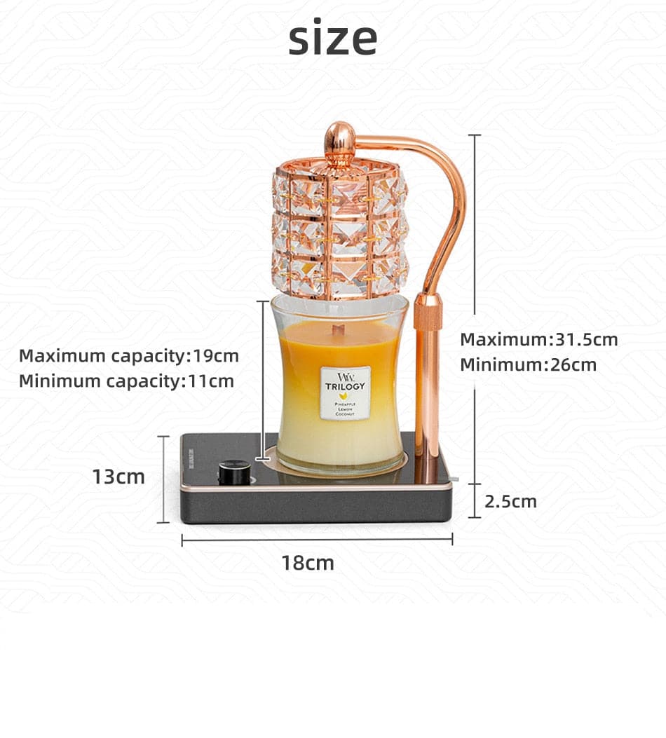 Scent Crystal Candle Warmer Lamp with USB Charging Port dylinoshop