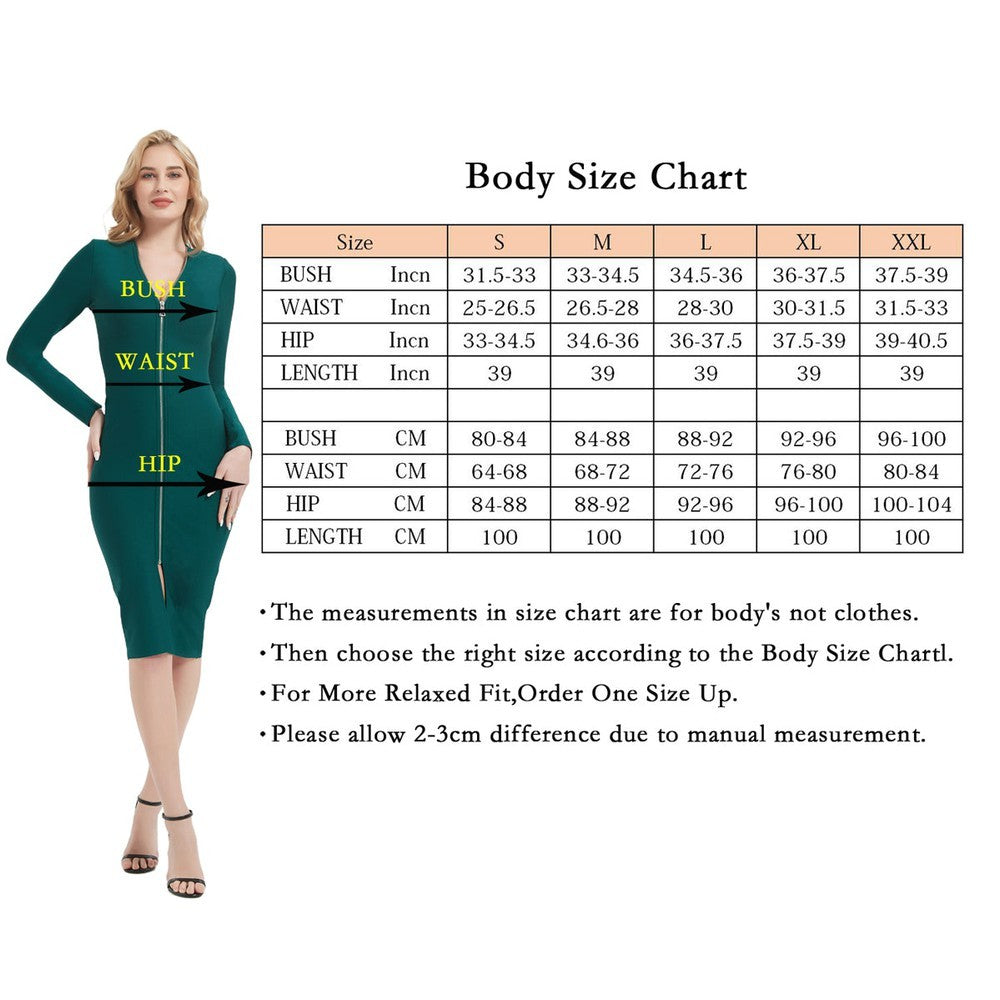 Women Bandage Full Sleeves Vestidos Bodycon Dress dylinoshop