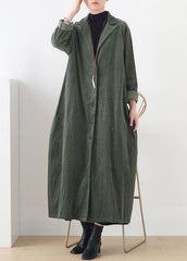 suit collar Fashion striped outfit green loose outwears AM-TCT201223