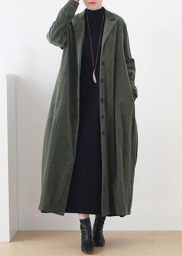 suit collar Fashion striped outfit green loose outwears AM-TCT201223