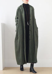 suit collar Fashion striped outfit green loose outwears AM-TCT201223