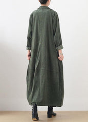 suit collar Fashion striped outfit green loose outwears AM-TCT201223