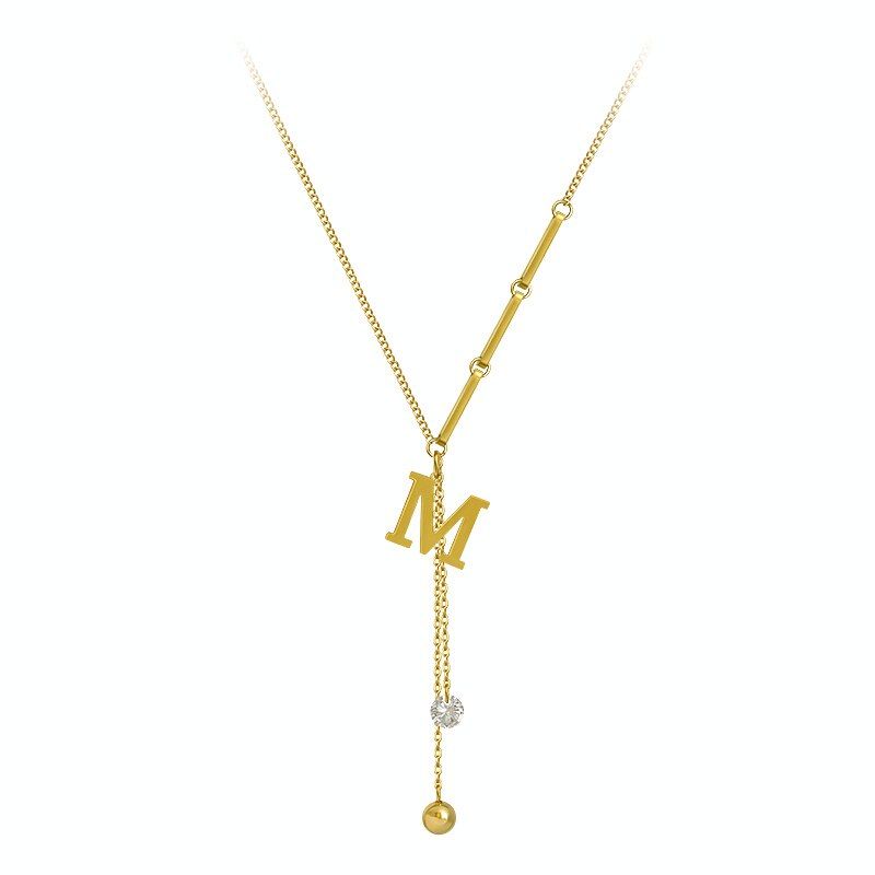 Sweet M letter Stainless steel Necklaces Charm Jewelry NCJSO01 Touchy Style