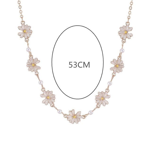 Sweet White Flowers Bracelets Necklaces Rings Earrings Charm Jewelry Set XOS0440 Touchy Style