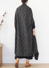 plus size Jackets & Coats cloak coatgrayv neck woolen outwear AM-TCT201223