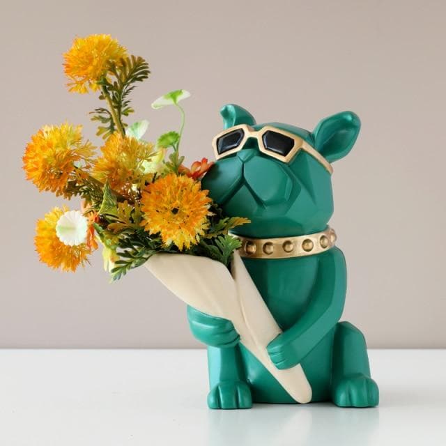 Cool Bulldog Statue Vase dylinoshop