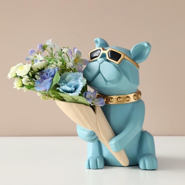 Cool Bulldog Statue Vase dylinoshop