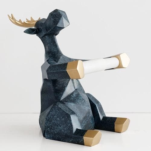 Geometric Elephant/Deer Toilet Roll Holder Feajoy