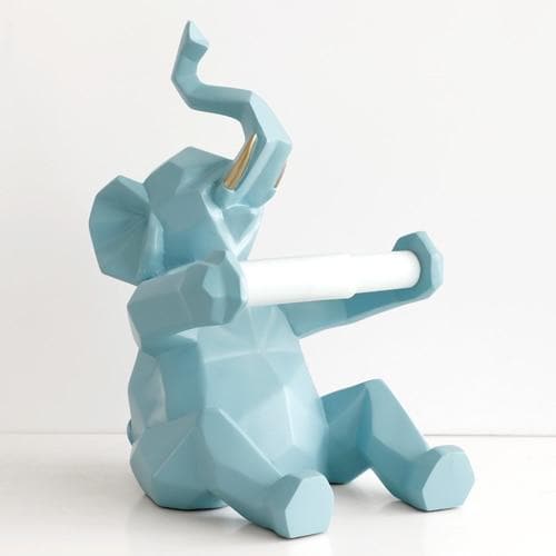 Geometric Elephant/Deer Toilet Roll Holder Feajoy