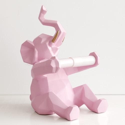 Geometric Elephant/Deer Toilet Roll Holder Feajoy