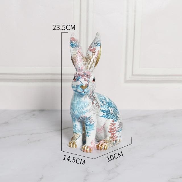 Floral Art Rabbit Decoration Feajoy