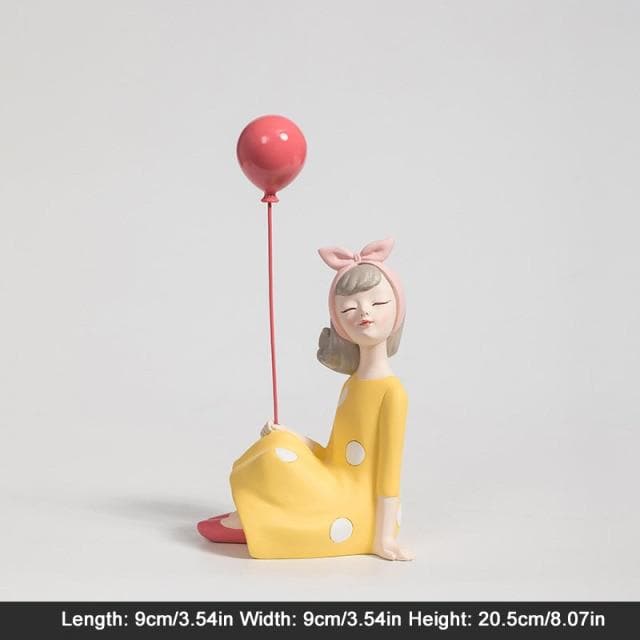 Retro Style Girl With Balloons Feajoy