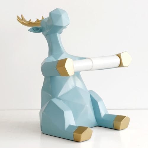 Geometric Elephant/Deer Toilet Roll Holder Feajoy